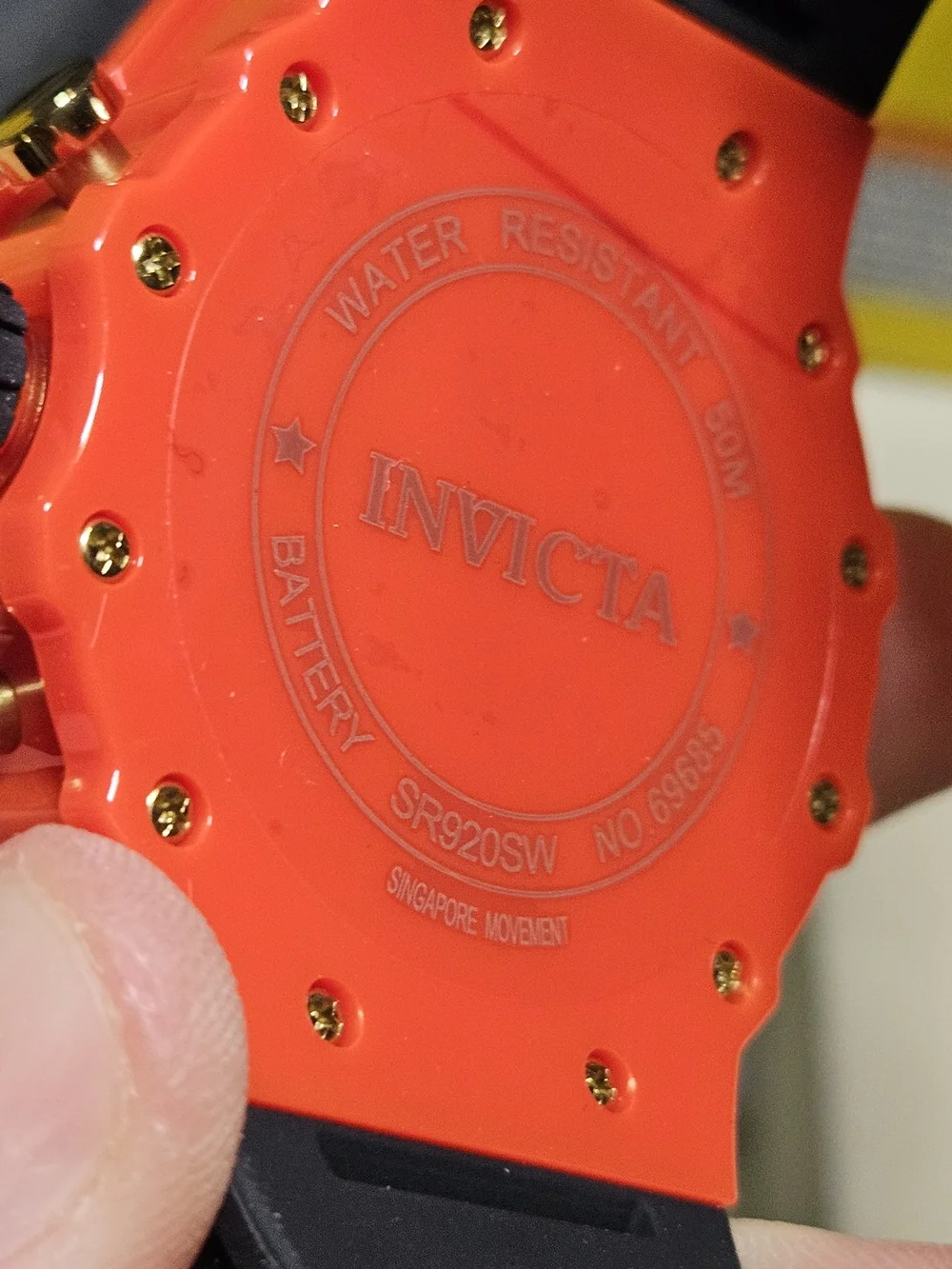 Invicta Racing Vaulthan Men's Red Chronograph Skeleton Dial Watch